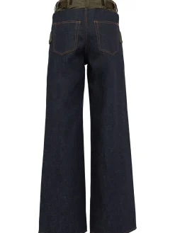 Pantaloni gamba ampia in denim