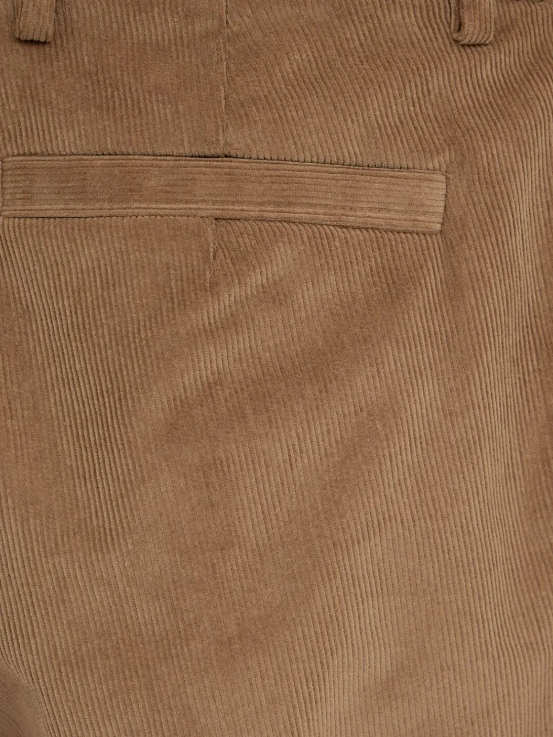 Pantaloni gamba dritta in misto cotone a costine