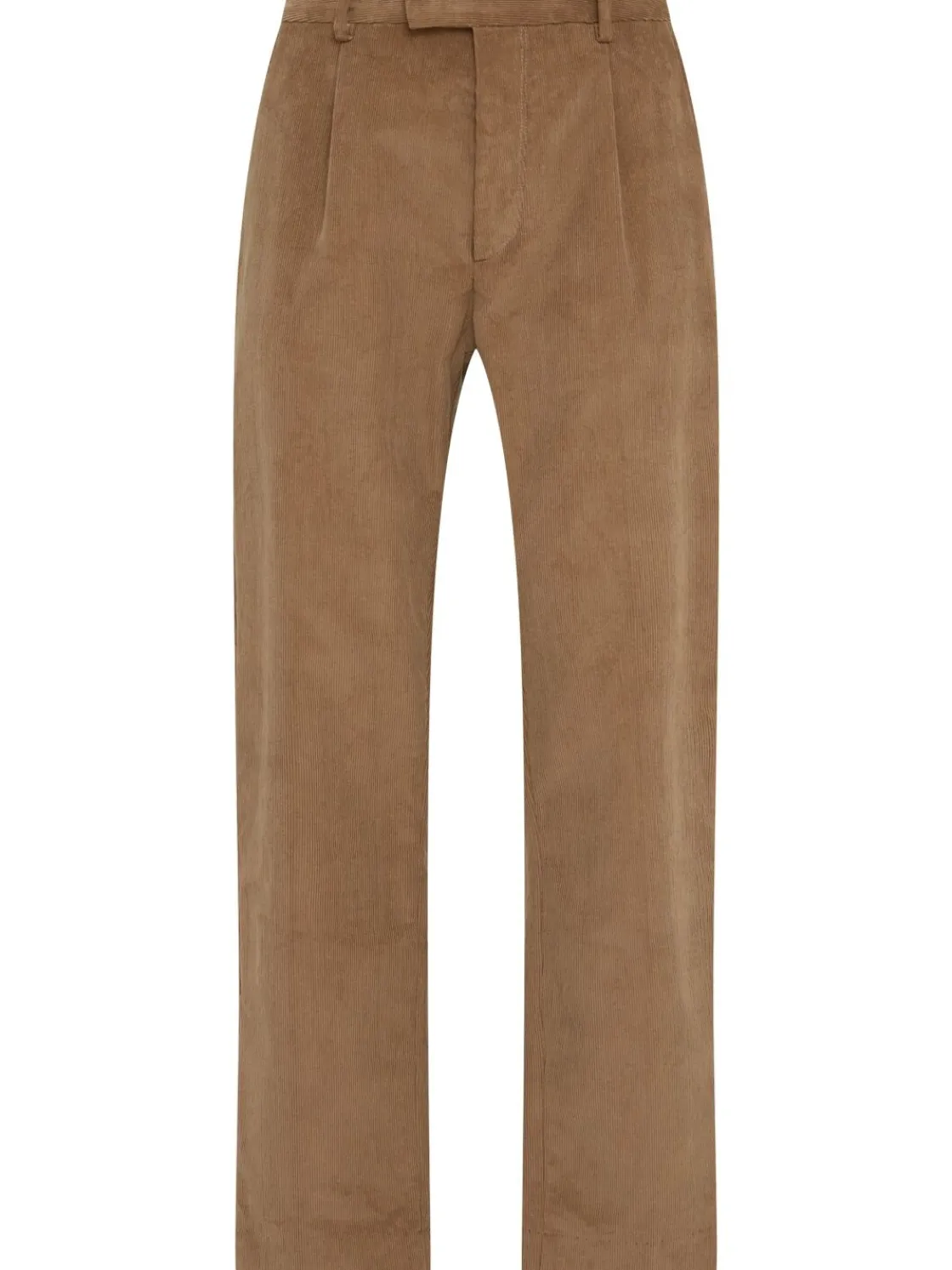 Pantaloni gamba dritta in misto cotone a costine
