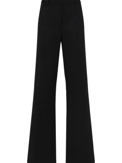 Pantaloni gamba dritta Malika in twill di lana