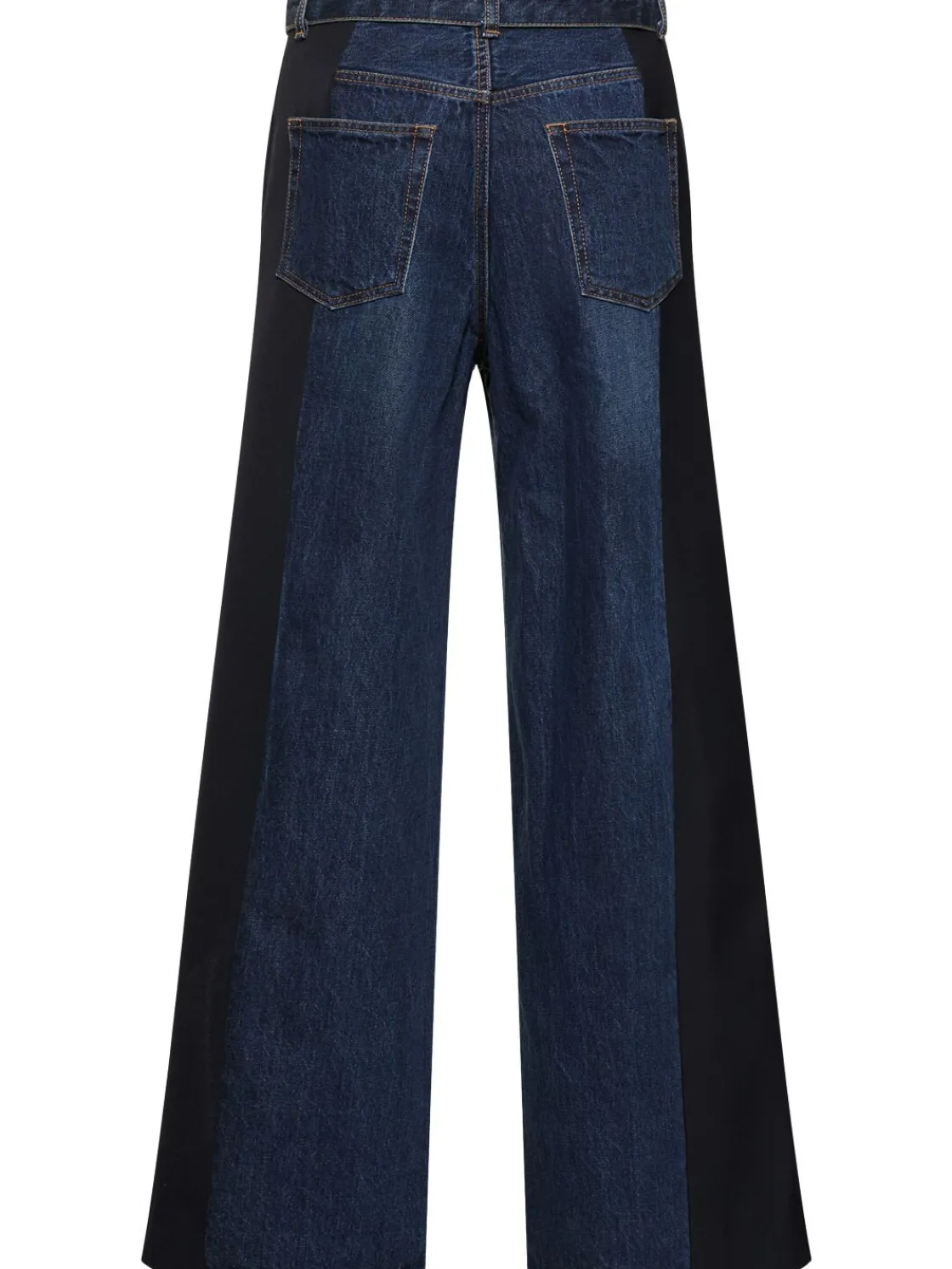 Pantaloni in denim e tessuto