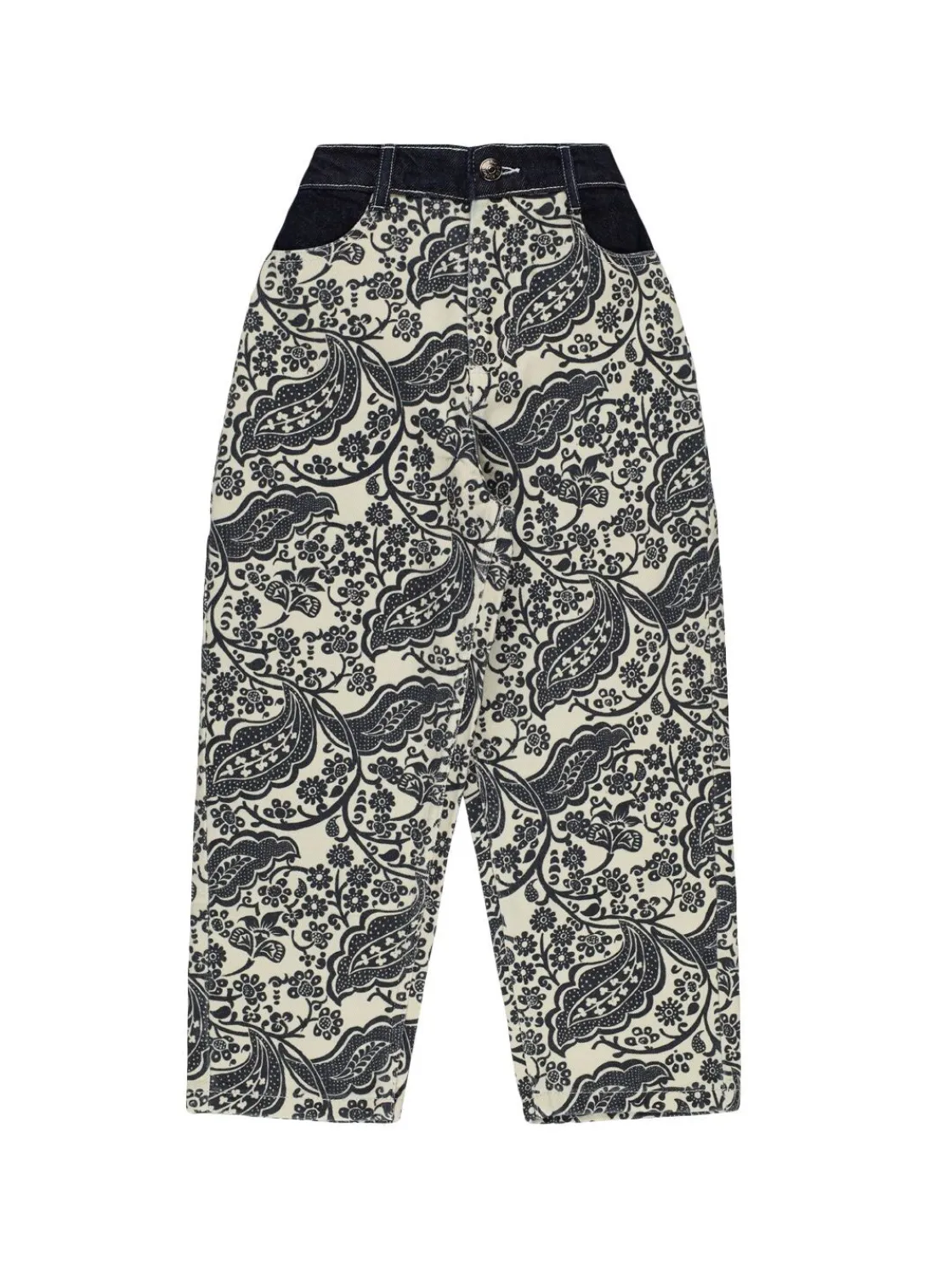 Pantaloni in drill di cotone stampato