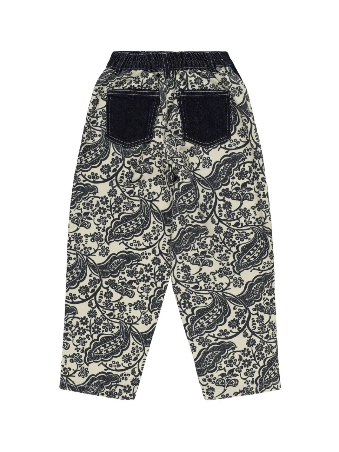 Pantaloni in drill di cotone stampato