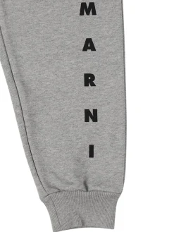 Pantaloni in felpa di cotone con logo
