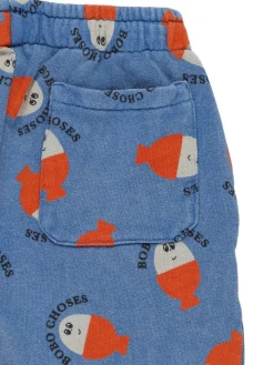 Pantaloni in felpa di cotone stampata