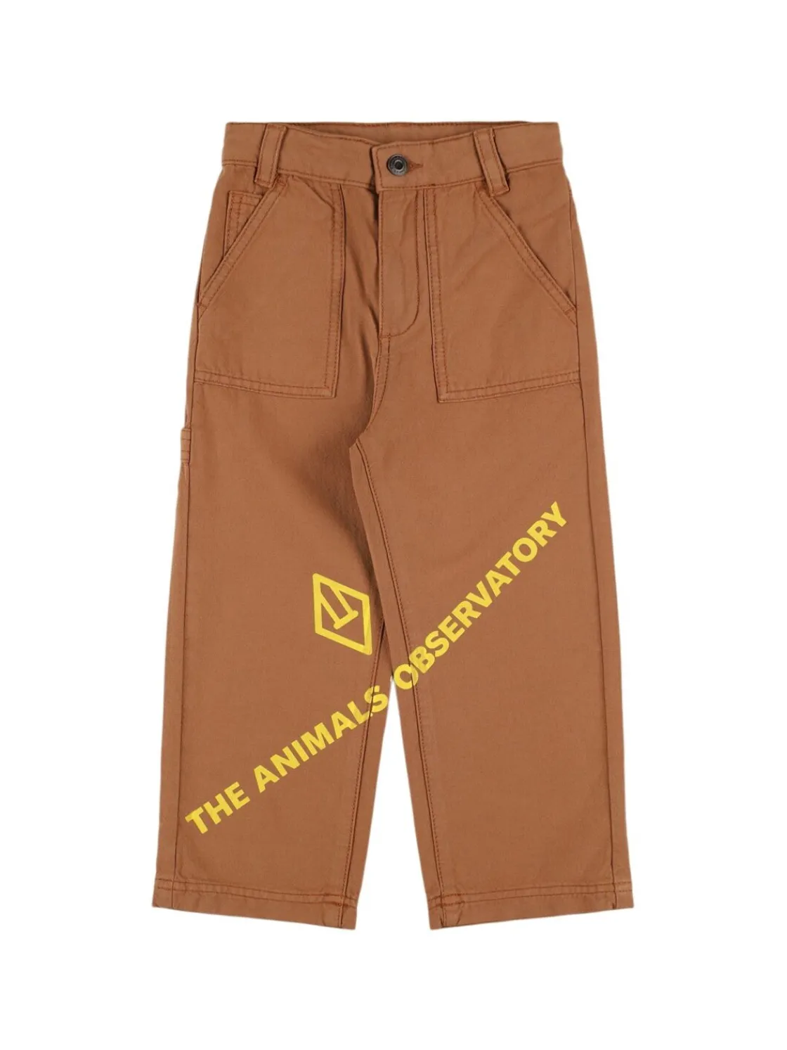 Pantaloni in gabardina di cotone con stampa