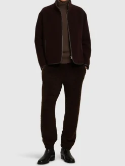 Pantaloni in maglia di misto lana