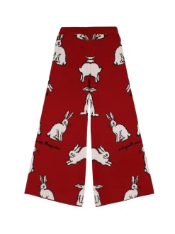 Pantaloni in maglia di misto viscosa con stampa