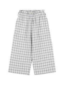 Pantaloni in misto cotone check