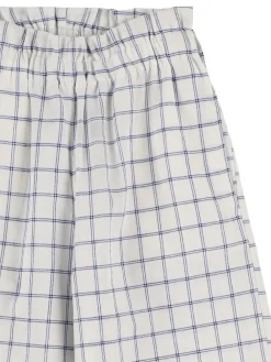 Pantaloni in misto cotone check