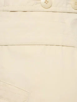 Pantaloni in misto cotone con doppia cintura