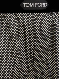 Pantaloni in seta stampa grafica