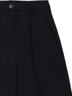 Pantaloni J-sandra in misto lana con pinces