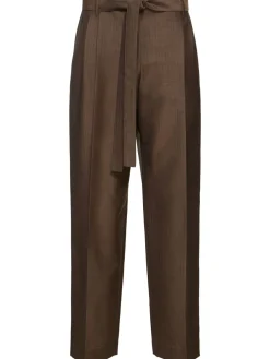 Pantaloni larghi Lonan in mohair e lana