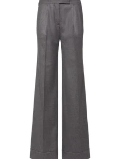 Pantaloni larghi sartoriali in cashmere
