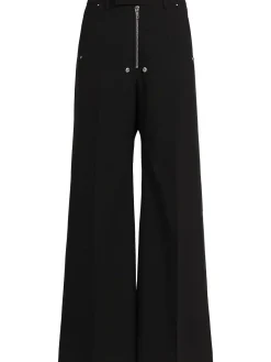 Pantaloni sartoriali gamba ampia in lana