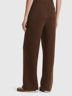 Pantaloni sartoriali in maglia di cashmere