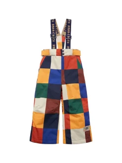 Pantaloni sci in nylon riciclato color block