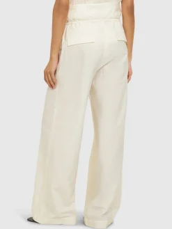 Pantaloni scultorei in misto cotone