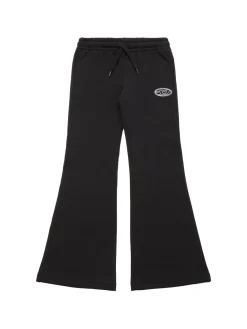 Pantaloni svasati in felpa di cotone con logo