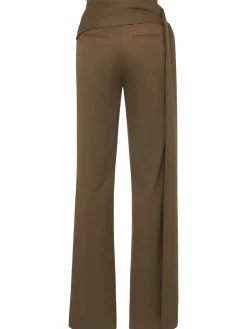 Pantaloni svasati in lana