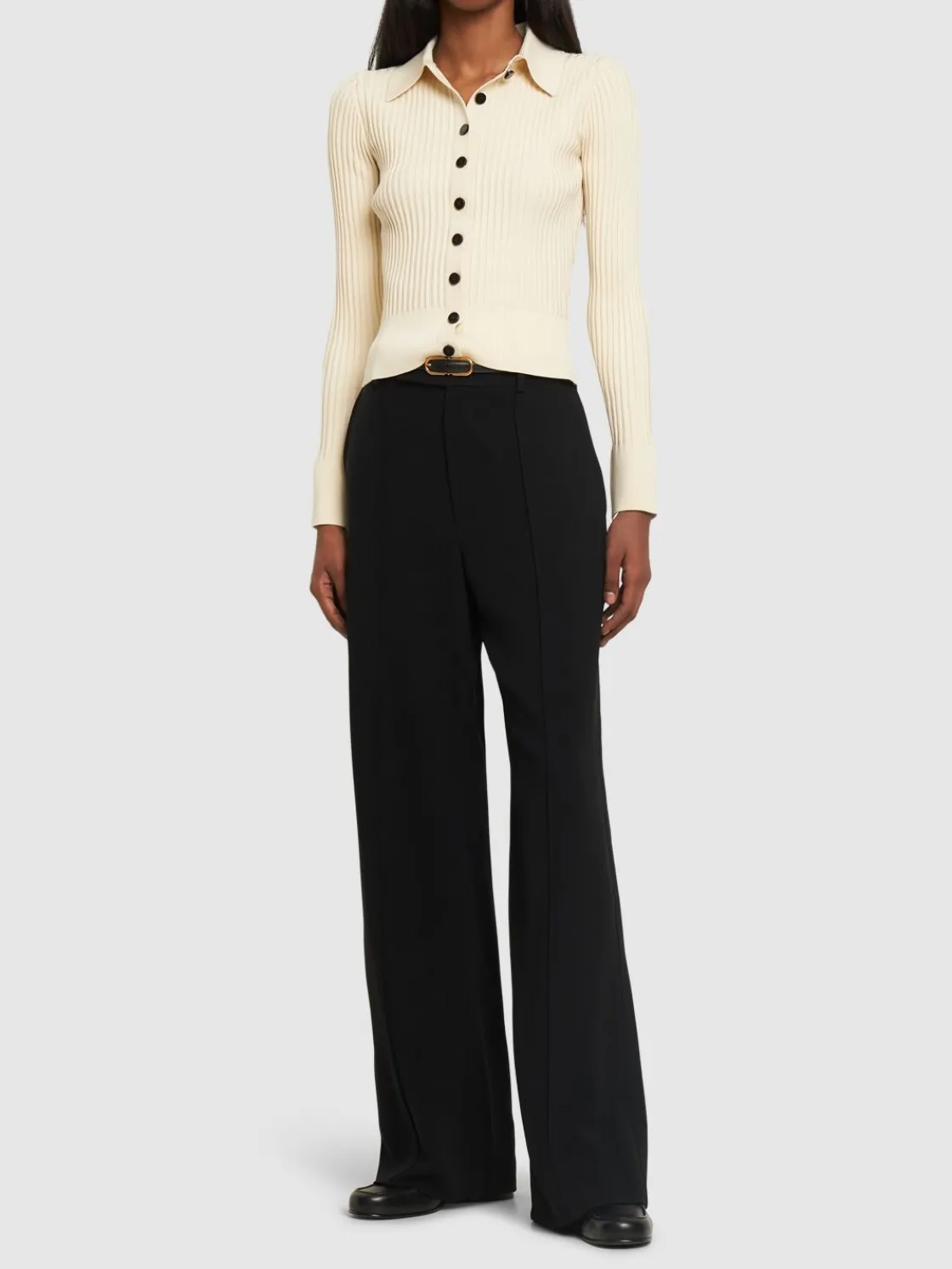 Pantaloni svasati vita media Weyes in crepe