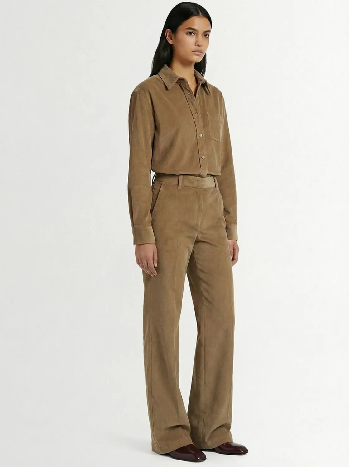 Pantaloni Tea in cotone a coste
