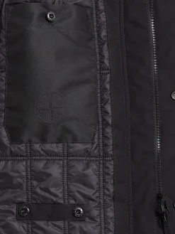 Parka corto in tela di cotone