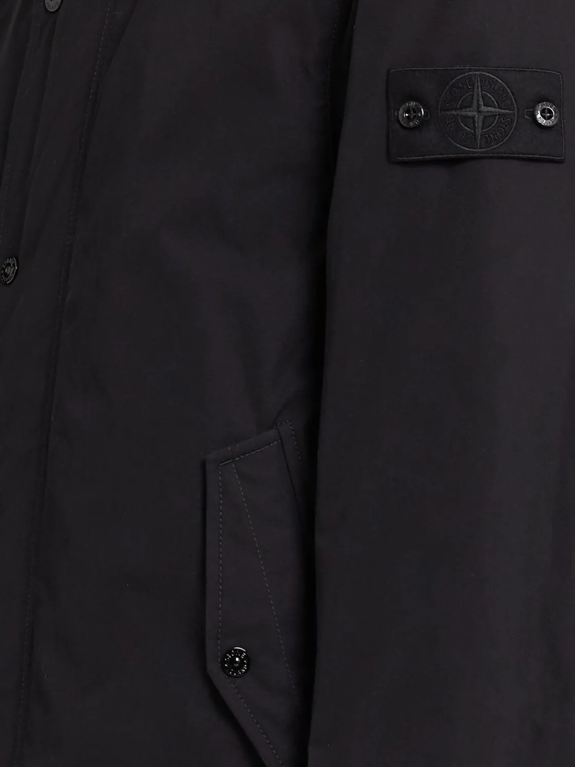 Parka corto in tela di cotone