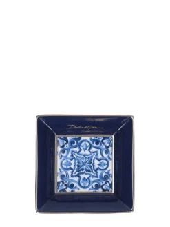 Piatto decorativo quadrato Blu Mediterraneo
