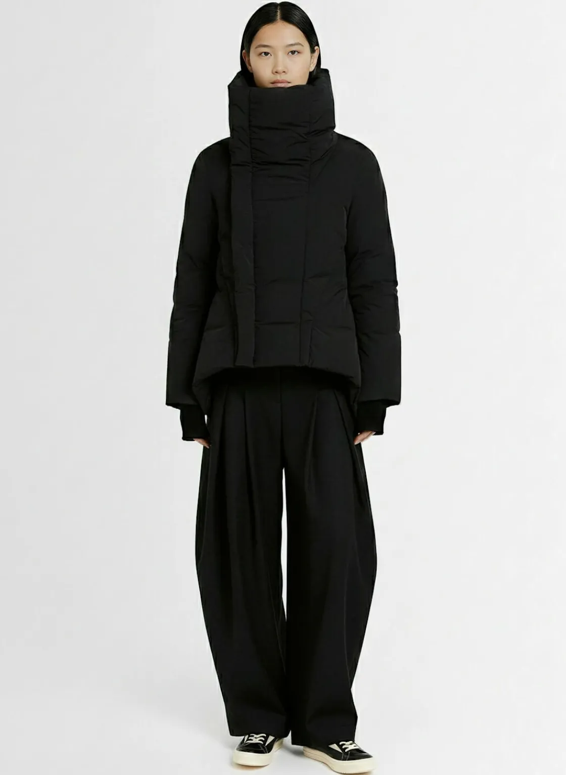 Piumino collo alto Naska in nylon opaco