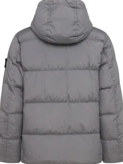 Piumino parka corto in nylon
