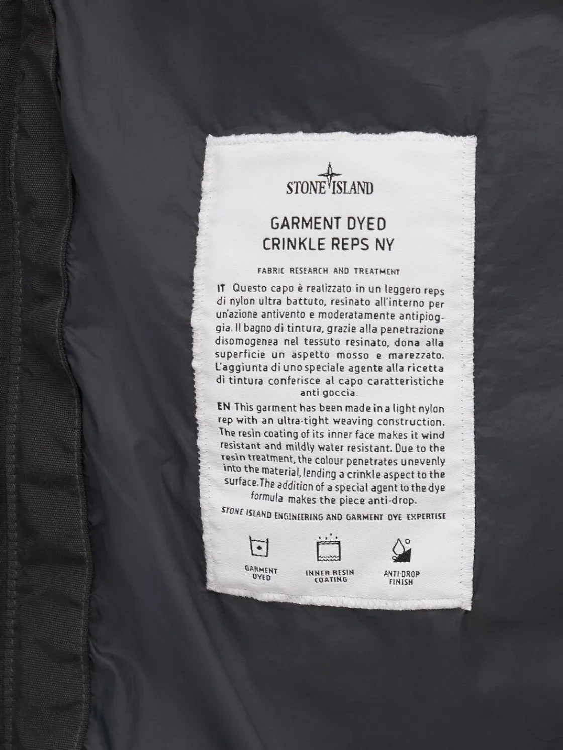 Piumino parka corto in nylon
