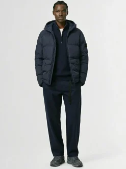 Piumino parka corto in nylon