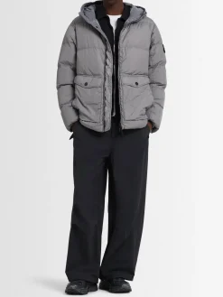 Piumino parka corto in nylon