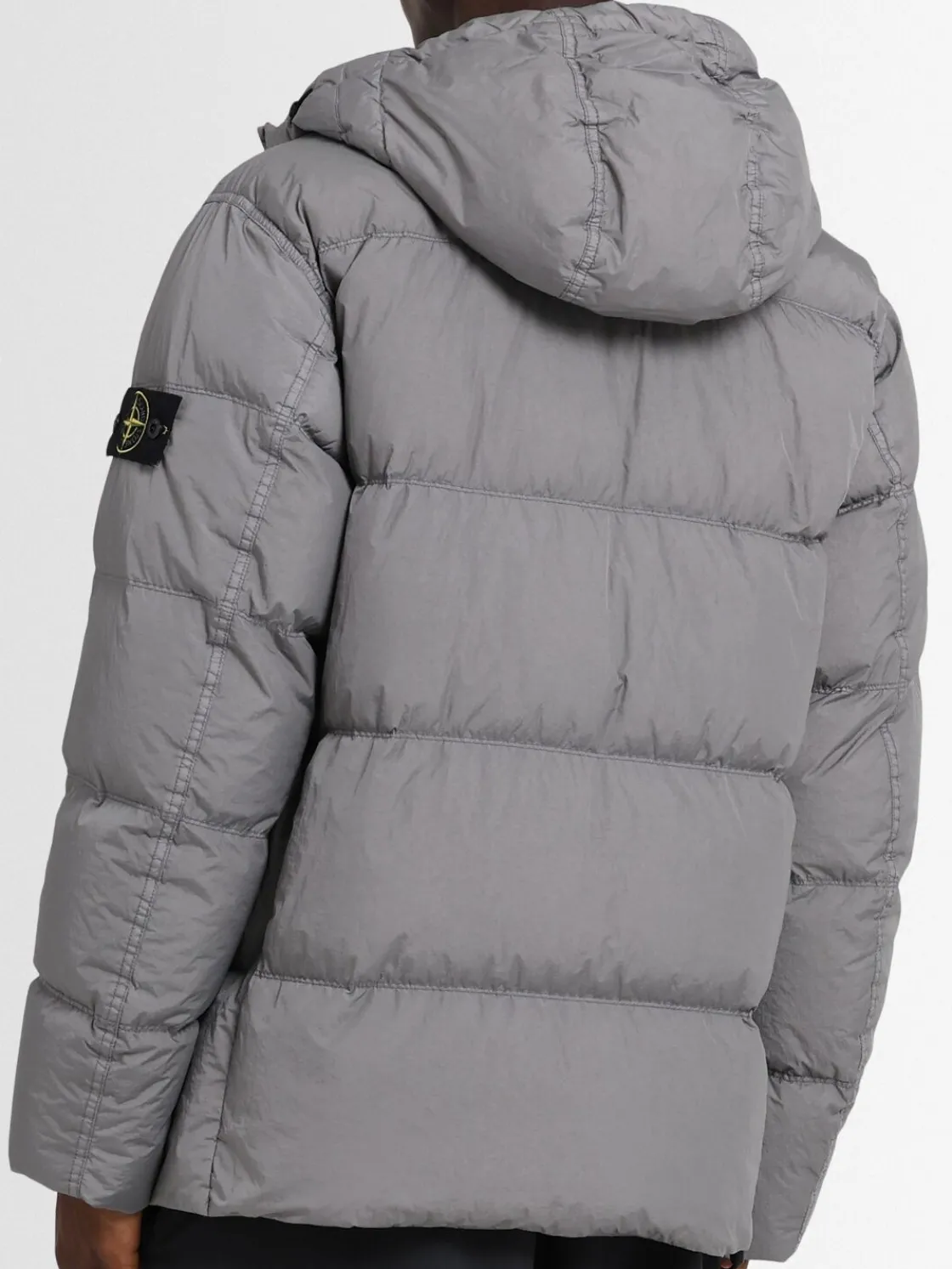 Piumino parka corto in nylon