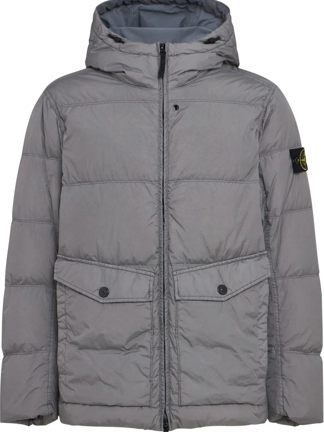 Piumino parka corto in nylon