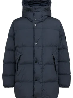 Piumino parka corto in nylon
