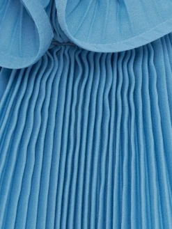 Pleated georgette long dress