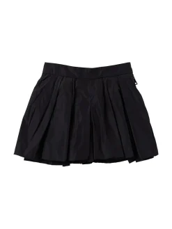 Pleated tech taffeta shorts