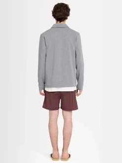 Polo a maniche lunghe in jersey di cotone