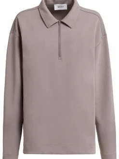 Polo maniche lunghe in misto cotone