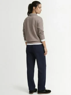 Polo maniche lunghe in misto cotone