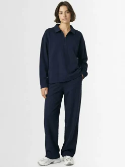 Polo maniche lunghe in misto cotone