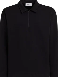 Polo maniche lunghe in misto cotone