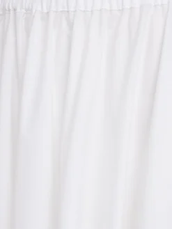 Poplin midi skirt