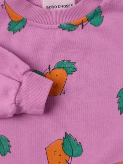 Printed cotton blend sweatshirt