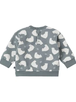 Printed cotton crewneck sweatshirt