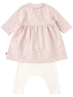 Printed cotton dress & leggings