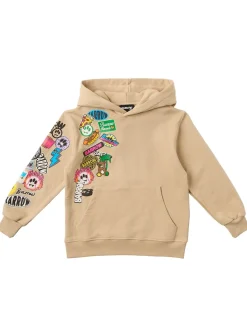 Printed cotton hoodie